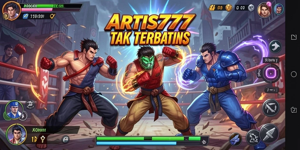 Screenshot menunjukkan aksi pertarungan cepat dan karakter yang mengesankan.