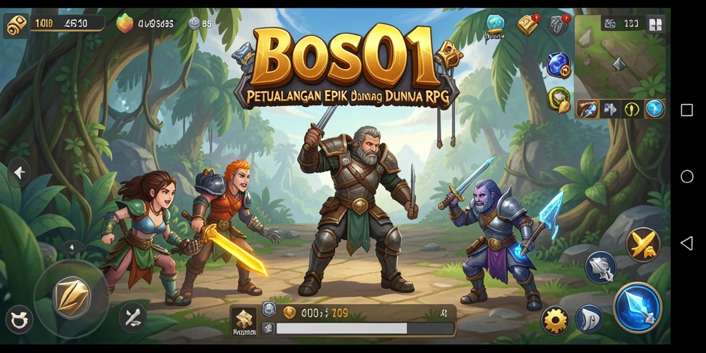 Tampilan gameplay RPG yang menakjubkan dalam BOS01.