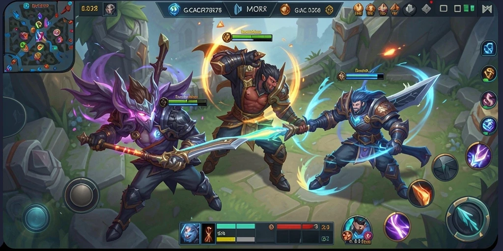 Tampilan dinamis dan seru GACOR78 dalam aksi MOBA.