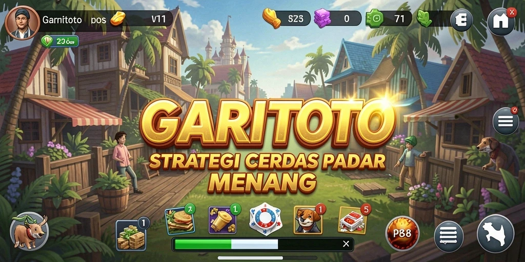 Tampilan gameplay strategis yang mendebarkan di GARITOTO.