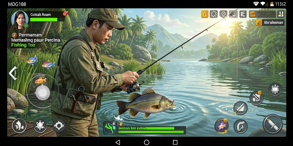 Tampilan gameplay MDG188 dengan pengalaman memancing yang mendalam.