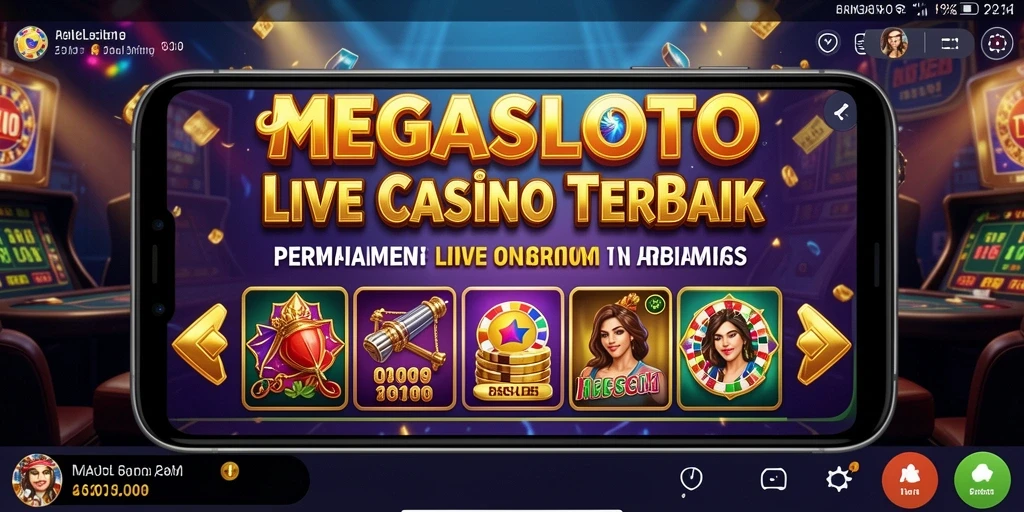 Tampilan gameplay menarik dari MEGASLOTO Live Casino.