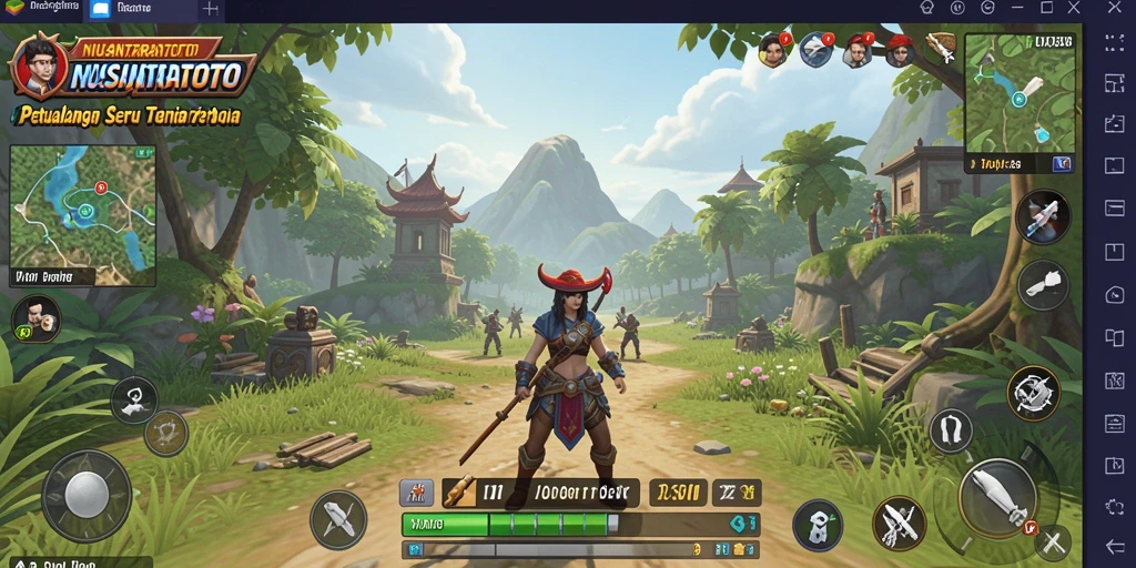 Gameplay seru di dunia terbuka NUSANTARATOTO yang menampilkan keindahan alam.