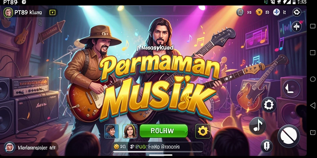 Screenshot gameplay PT89 menampilkan keseruan bermain musik.