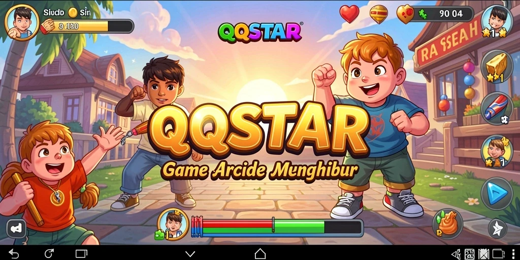 Screenshot gameplay QQSTAR menampilkan suasana seru dan penuh warna.