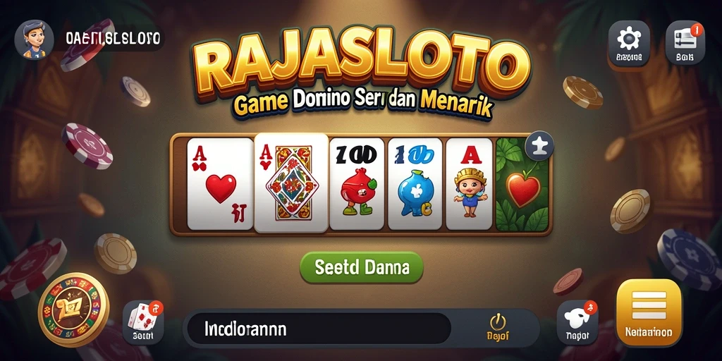 Screenshot gameplay RAJASLOTO menampilkan keseruan bermain domino.